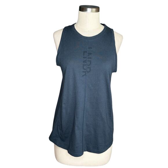 LNDR Women's Sleeveless Logo Front Running Tank Top Size Medium Organic Cotton - Picture 1 of 5